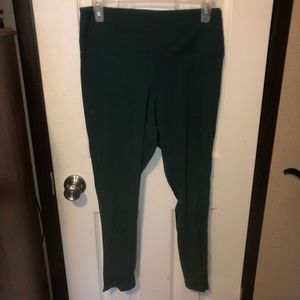 PINK ribbed yoga leggings